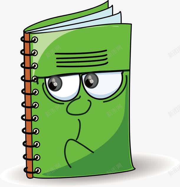 绿色笔记本元素png免抠素材_新图网 https://ixintu.com 卡通 手绘 眼睛 绿色矢量