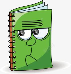 绿色笔记本元素素材