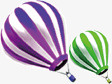 紫色绿色热气球png免抠素材_新图网 https://ixintu.com 热气球 紫色 绿色