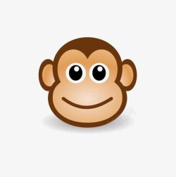 剪纸猴脸笑容猴头高清图片