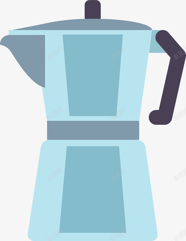 卡通扁平化咖啡机png免抠素材_新图网 https://ixintu.com 卡通 咖啡机 扁平化 机器 矢量图案 磨豆机 蓝色 食物餐饮