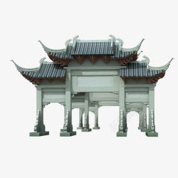 古代公园中国风牌楼高清图片