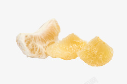 白肉柚子白色剥开的柚子肉高清图片