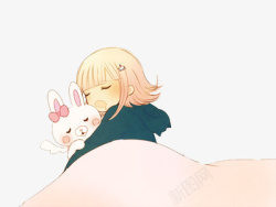 睡觉的小女孩素材