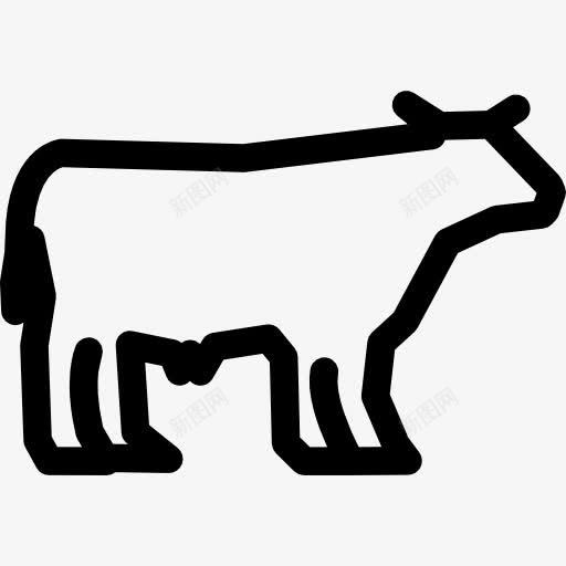 牛的轮廓图标png_新图网 https://ixintu.com 剪影 动物 有角的动物 牛 牛形状