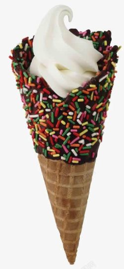 脆皮甜筒冰淇淋素材