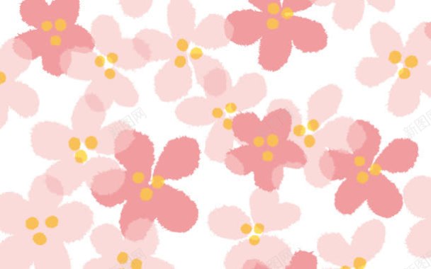 手绘粉色花朵壁纸背景