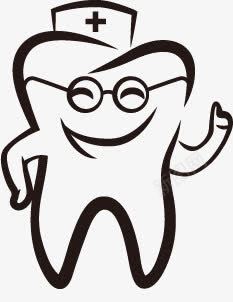手绘可爱卡通牙齿医生图标png_新图网 https://ixintu.com 医生 卡通 可爱 手绘 牙齿