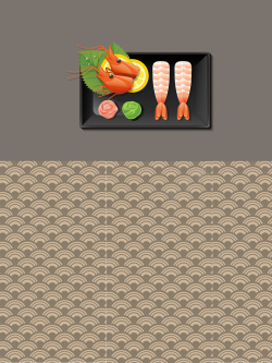 传统料理日本寿司料理特色传统美食菜谱背景矢量图高清图片
