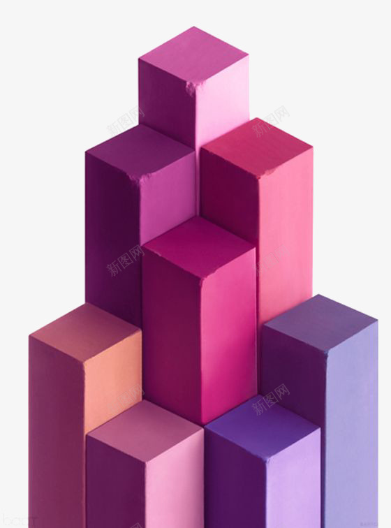 几何图形装饰png免抠素材_新图网 https://ixintu.com 几何图形免扣元素 创意 创意几何图形 粉色 紫色