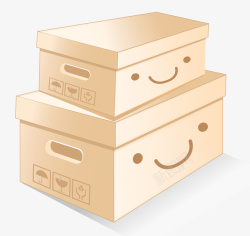 快件微笑的箱子矢量图高清图片
