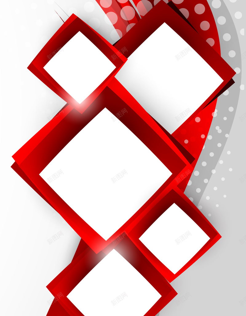 红色像素化方块海报矢量图ai设计背景_新图网 https://ixintu.com 中国风 像素化 方块 红色 矢量图