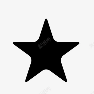 黑色五角星图标图标