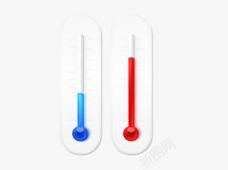 矢量蓝色温度计温度计红蓝高清图片