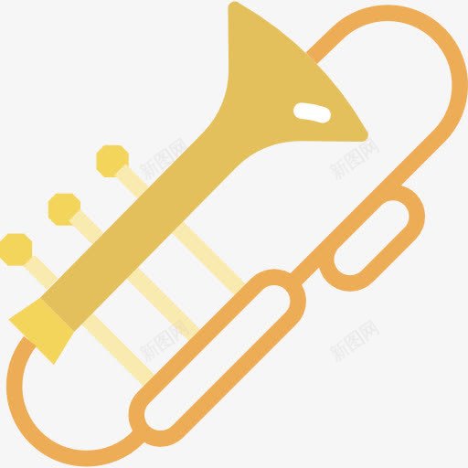 长号图标png_新图网 https://ixintu.com 乐器 乐队 管乐器 长号 音乐
