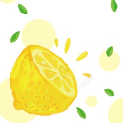 柠檬养乐多水果海报背景矢量图海报