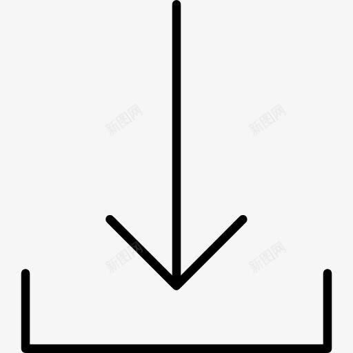 图标png_新图网 https://ixintu.com 下载 向下箭头 多媒体选项 收件箱 方向 箭头方向