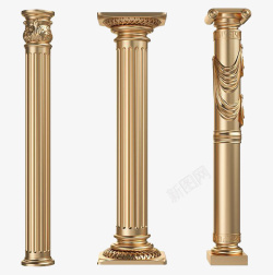 金色柱子欧式素材