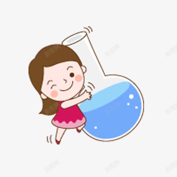 做实验的小女孩png免抠素材_新图网 https://ixintu.com 做实验的小女孩