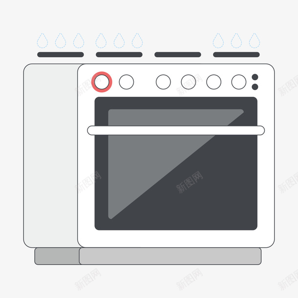 手绘烤箱png免抠素材_新图网 https://ixintu.com 手绘画 烤箱 电器 矢量装饰 装饰