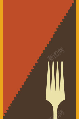食品餐具西餐餐馆海报矢量图背景
