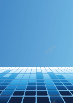 地板透视矢量商务蓝色透视背景高清图片