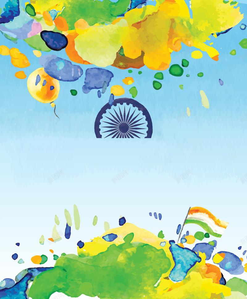 印度旅游宣传海报矢量图ai设计背景_新图网 https://ixintu.com 五彩 印度 夏日 宣传海报 广告 旅游 旅行 水彩 海报 清新 矢量图