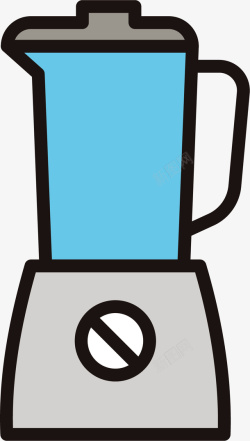 豆浆机卡通蓝色卡通扁平豆浆机高清图片