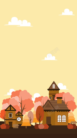 季节性背景秋天的落叶自然背景矢量图高清图片