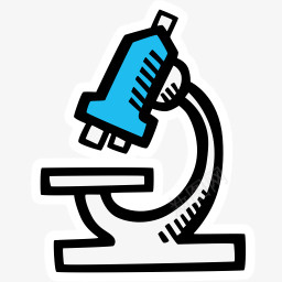 简笔画显微镜png免抠素材_新图网 https://ixintu.com 卡通显微镜 简笔画 蓝色显微镜