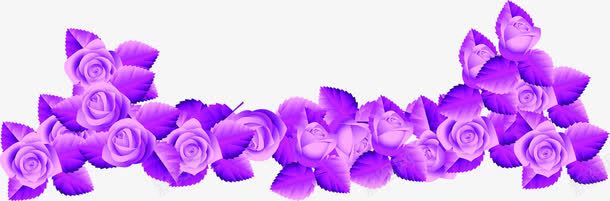 紫色花朵叶子边框png免抠素材_新图网 https://ixintu.com 叶子 素材 紫色 花朵 边框