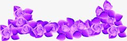 直播间边框紫色花朵叶子边框高清图片