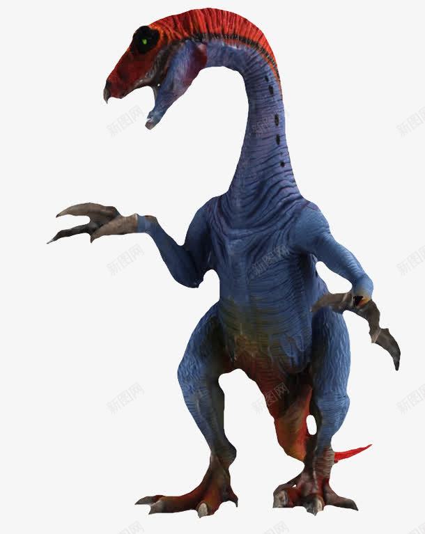 蓝红色恐龙png免抠素材_新图网 https://ixintu.com 3D恐龙 两腿动物 利爪 动物 恐龙 蓝红色恐龙 食肉性动物