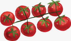 卡通红色食材番茄矢量图素材