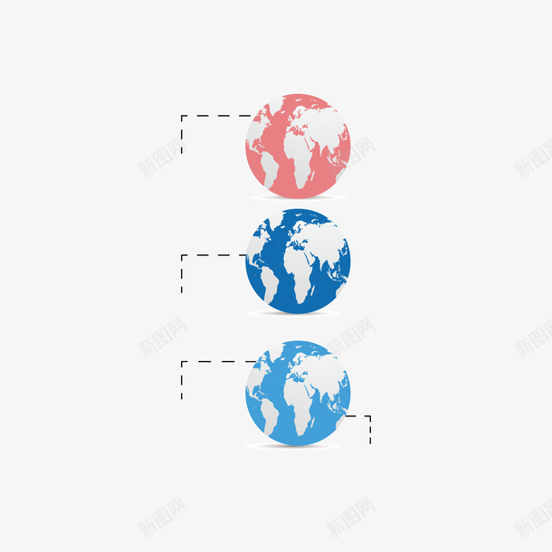 彩色地球矢量图ai免抠素材_新图网 https://ixintu.com ppt 分析 商务 地球 彩色 科技 蓝色 矢量图