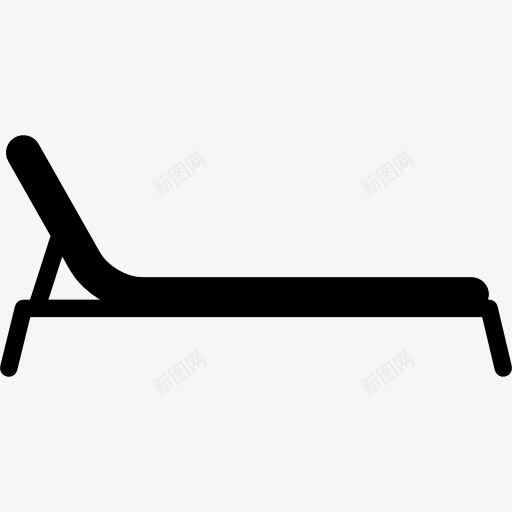 床的黑色轮廓侧面图标png_新图网 https://ixintu.com 休息 侧视图 工具和器具 形状 放松 胶辊 黑色