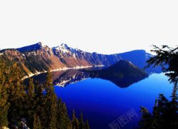 着名火山口湖著名火山口湖国家公园高清图片