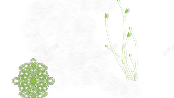 手绘清新绿色植物jpg设计背景_新图网 https://ixintu.com 清新 绿色植物