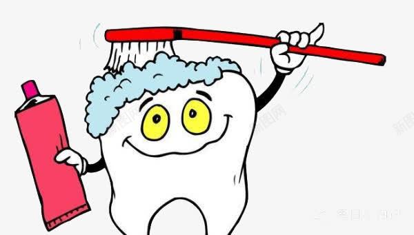 卡通自己刷牙png免抠素材_新图网 https://ixintu.com 健康 刷牙 牙齿 牙龈保护 牙龈健康刷牙防蛀牙