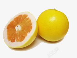 黄色的柚子矢量图素材