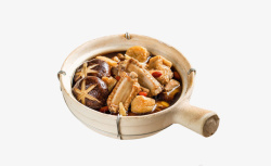 汤骨猪脊骨鸡肉炖蘑菇高清图片