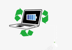 绿色环保图标绿色环保笔记本矢量图图标高清图片