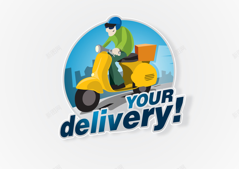 彩色宅急便背景矢量ai设计背景_新图网 https://ixintu.com delivery your 包裹 宅急便 建筑 快递 快递员 快递矢量 摩托车 矢量图 速递