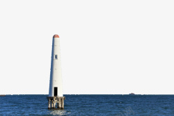 信号塔台海面上的信号灯塔高清图片