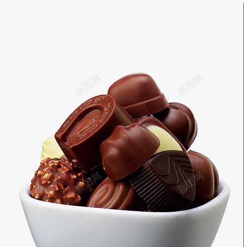 一碗巧克力png免抠素材_新图网 https://ixintu.com 巧克力 棕色 盘子里的巧克力 碗子 美味