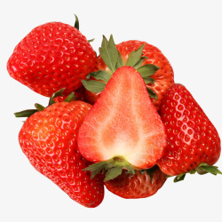 鲜草莓草莓鲜草莓大草莓切开草莓高清图片