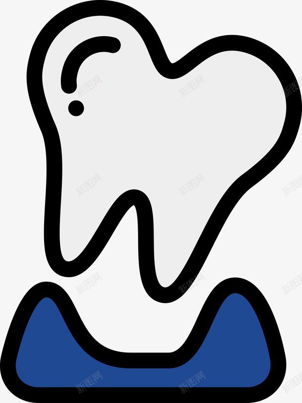 牙齿和牙床分离矢量图图标eps_新图网 https://ixintu.com 分离 图标ico 拔牙 牙床 牙齿 矢量图