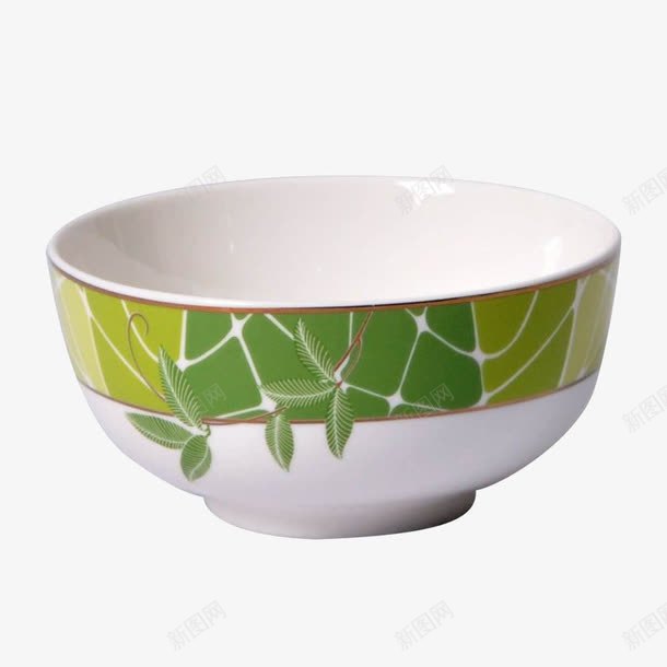 和风手绘png免抠素材_新图网 https://ixintu.com 图案 瓷碗 空碗 绘图 绿色