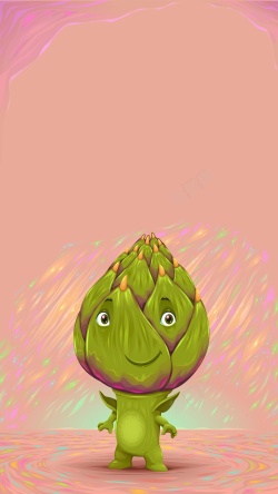 吃健康蔬菜的白领蔬菜星人卡通背景矢量图高清图片