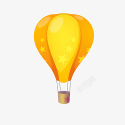 黄色的热气球图案素材